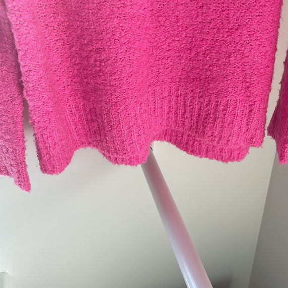 Lou & Grey Size XS Hot Pink Turtleneck Sweater - Picture 3 of 7